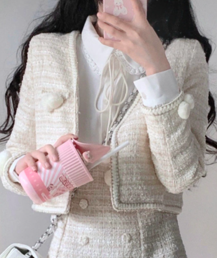 小香风短款西装外套