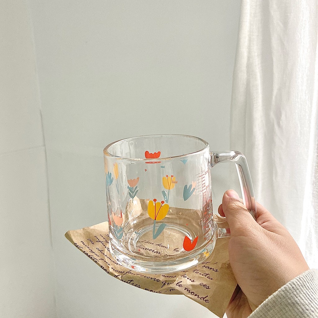 韩系少女风的郁金香玻璃杯真的太美啦~