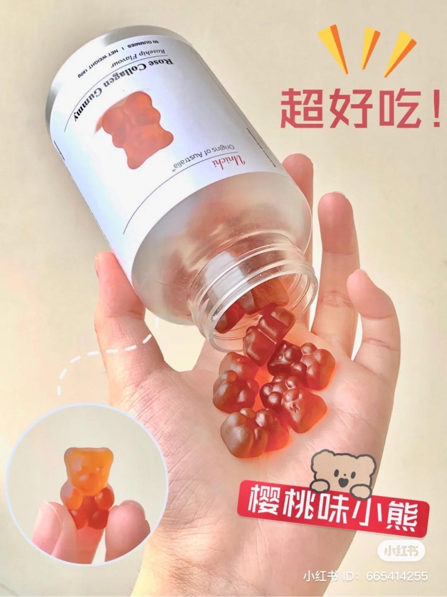 Unichi 玫瑰胶原小熊