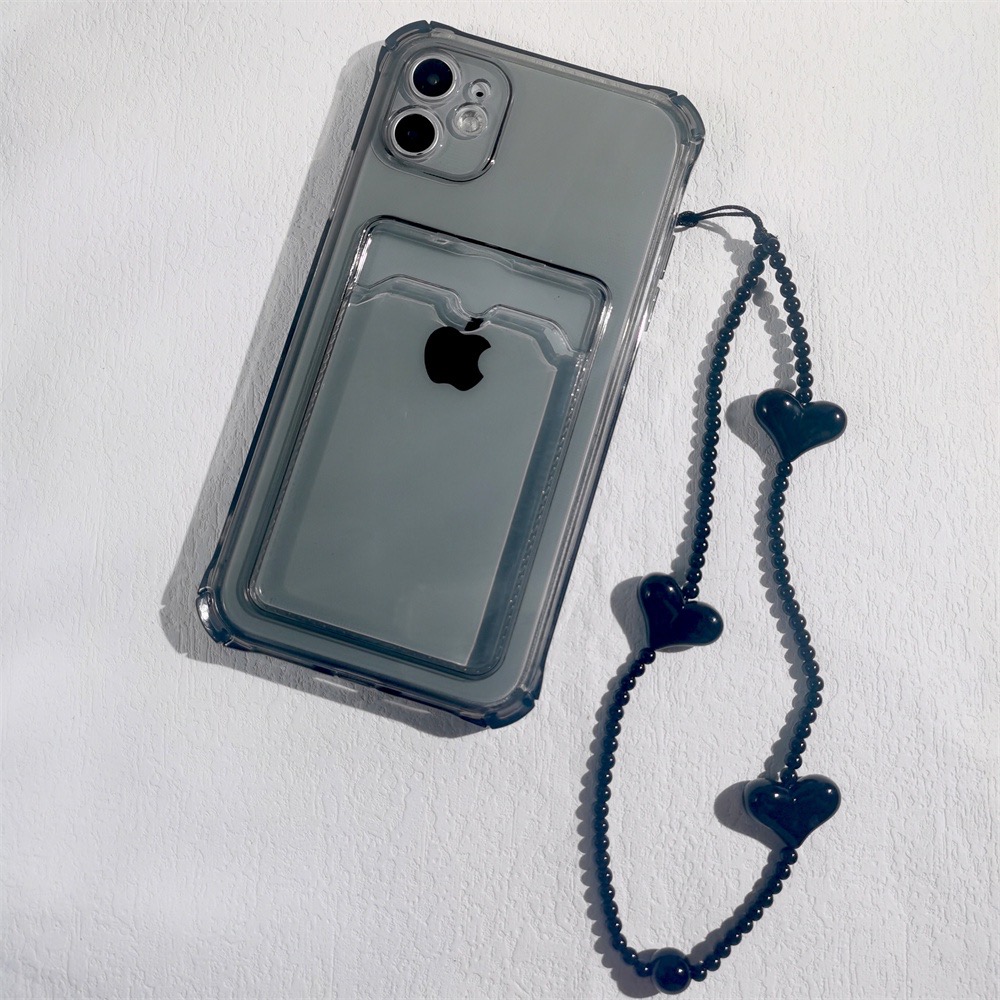 不喜欢颜色太过于鲜艳或夸张风格的,可以选择这款黑色爱心挂绳哦~