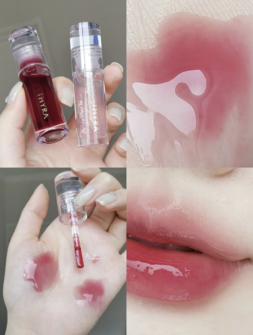 水润润的质地上唇不会厚重，可以隐形唇纹和长时间保湿。