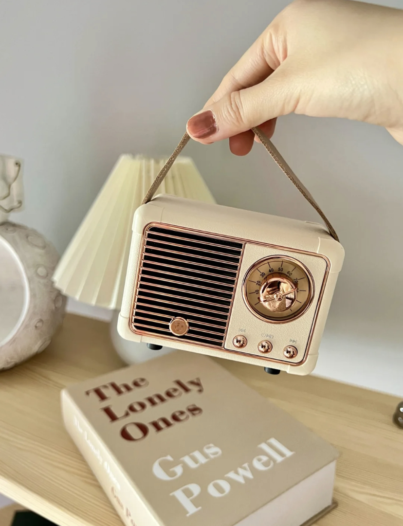 有着复古迷你收音机的外表,小小一个就和手掌一样大!