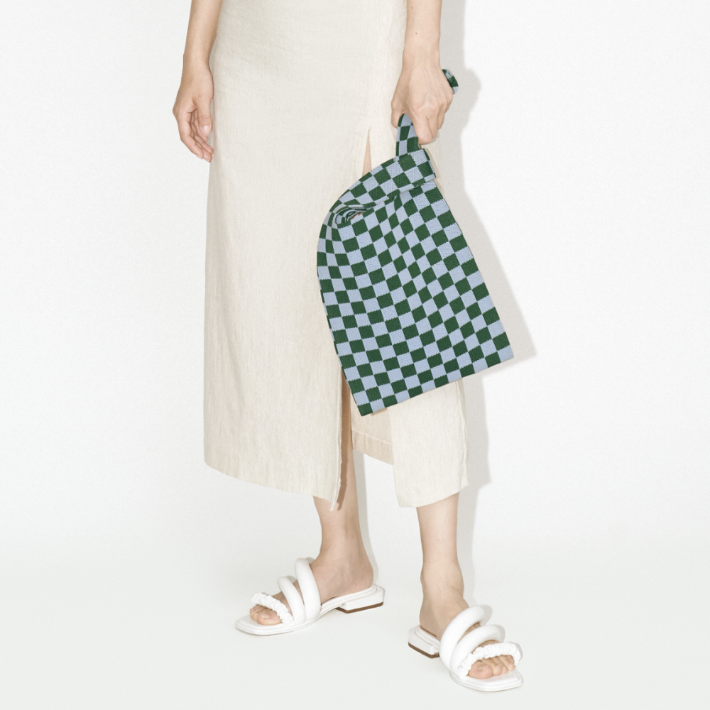 JW PEI棋盘格编织包