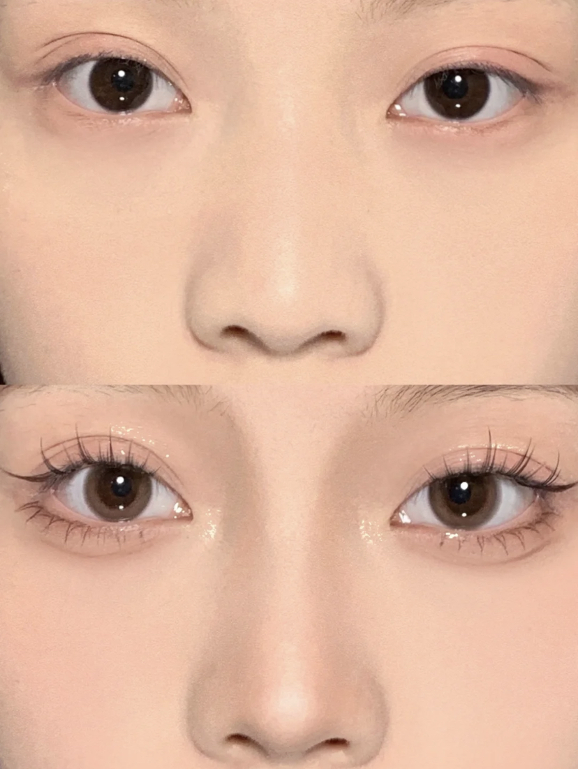 修容完后会立刻获得有立体感的鼻子,无论是正面或侧脸看起来都非常自然,就像是妈生感一样的小翘鼻!