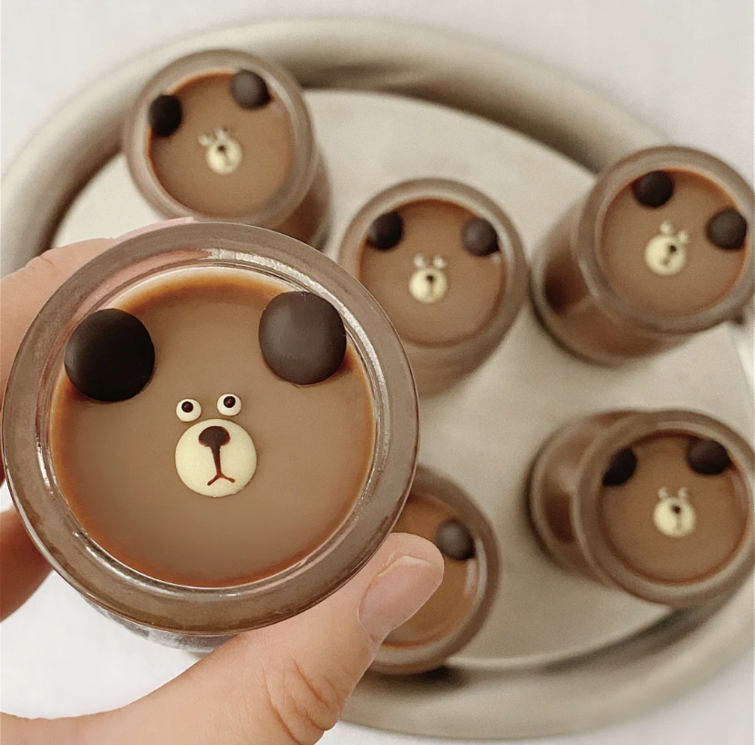 小熊可可奶冻布丁做法