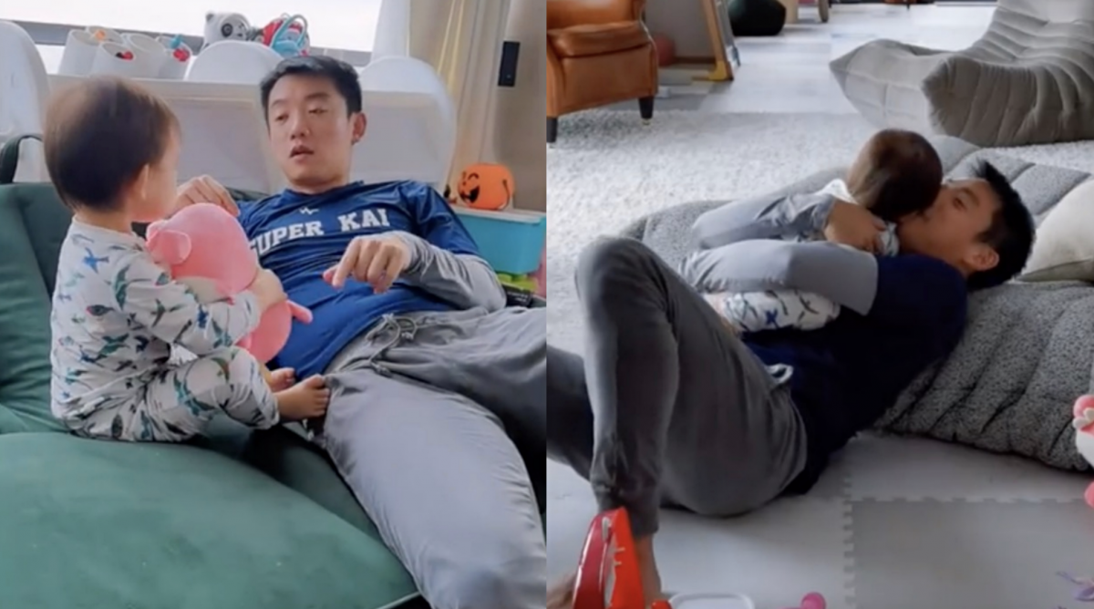 郑恺看到女儿马上化身女人奴