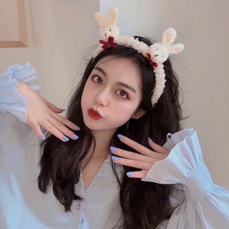 软萌可爱的小兔子发箍,毛绒绒的超有少女心啊~