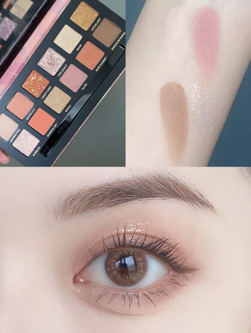 春夏感满满的少女感甜妹眼妆,用粉橘色系的眼影超级减龄!