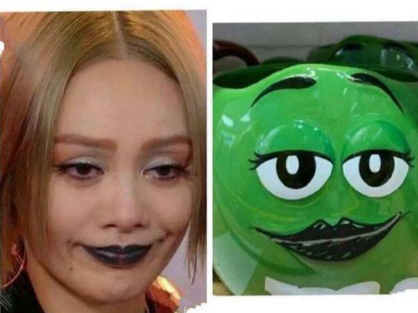 也让宁静撞脸绿色M豆便成了社交媒体上的一个梗。