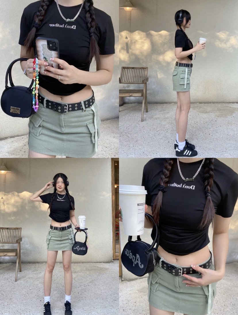 走甜辣风集美们一定要露腰让身材比例看起来更修长!