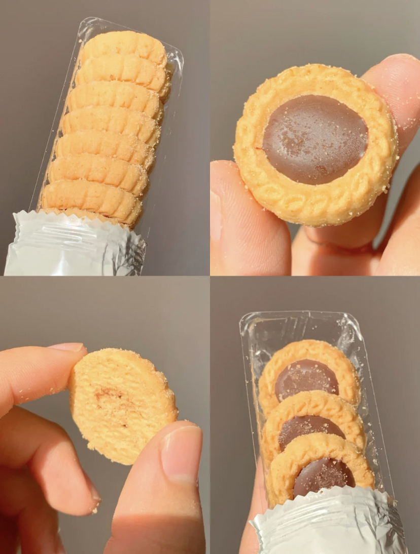 曲奇饼干小巧可爱可以一口一个,很容易一不小心就吃完了哦~