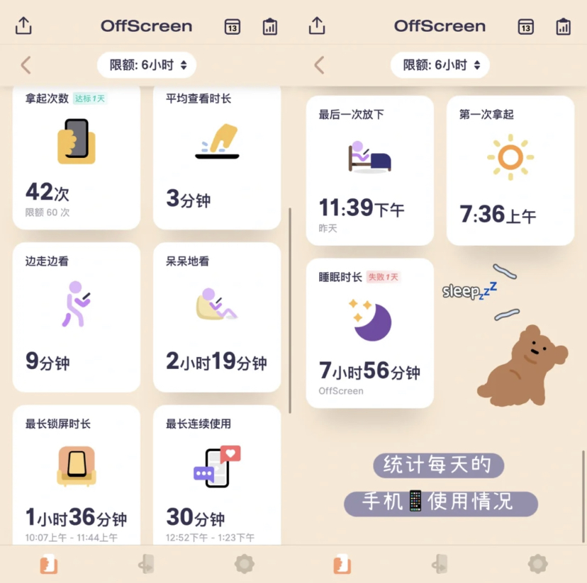 这个软件可以分析你的屏幕使用时间,防止沉迷于玩手机哦!