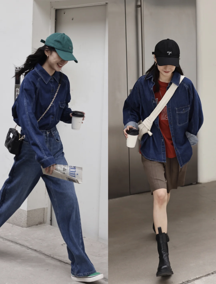 想走美式复古风又不知道从何下手,可以先选择入手牛仔外套、短裙和长裤等穿搭哦!