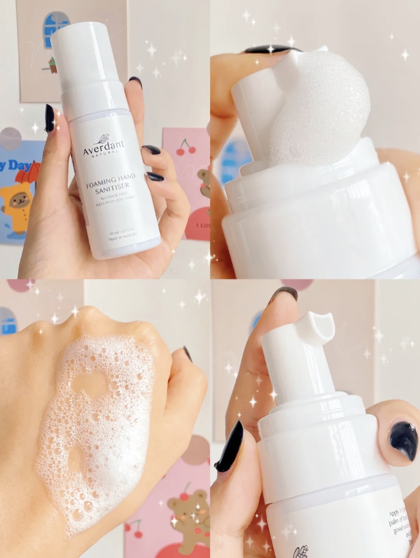 轻轻一按会有丰富细腻的泡泡，在洗手过程就会渐渐消失，干爽又可以长效杀菌