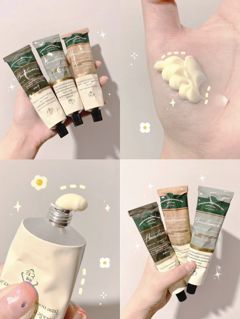 有着多种不同香型选择的平价小众护手霜,质地也很滋润可深层保湿淡化手纹