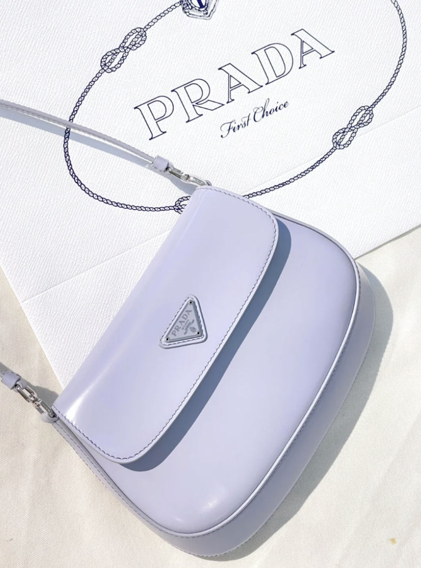 看起来像是带有点紫色的雾霾蓝,温柔的配色看起来非常有春夏感,让带有简约的Cleo腋下包瞬间变得更高级~