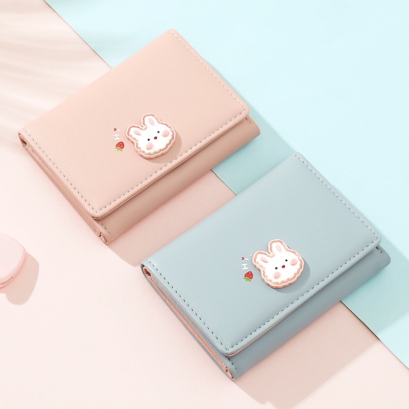 粉嫩嫩的零钱包搭配可爱兔子印花太可爱啦~