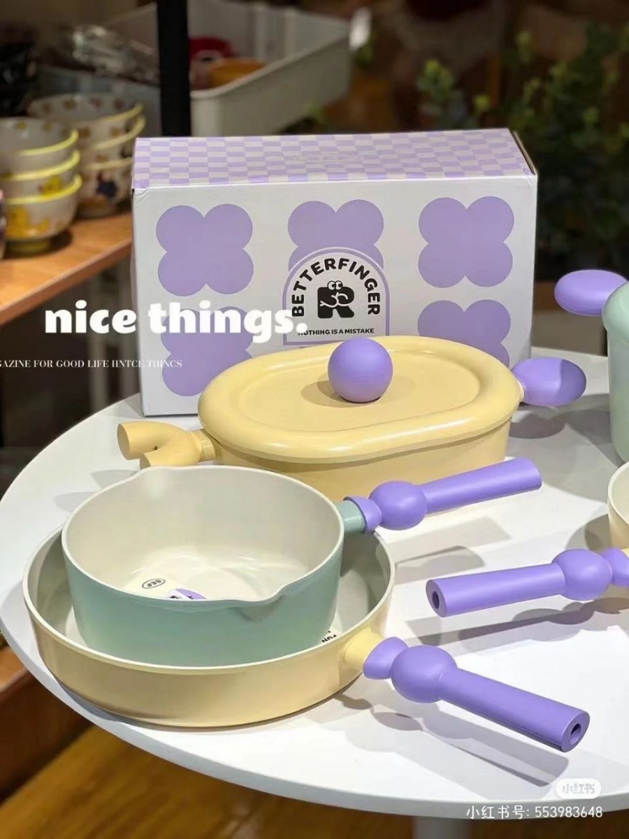 马卡龙撞色锅具,充满梦幻少女心