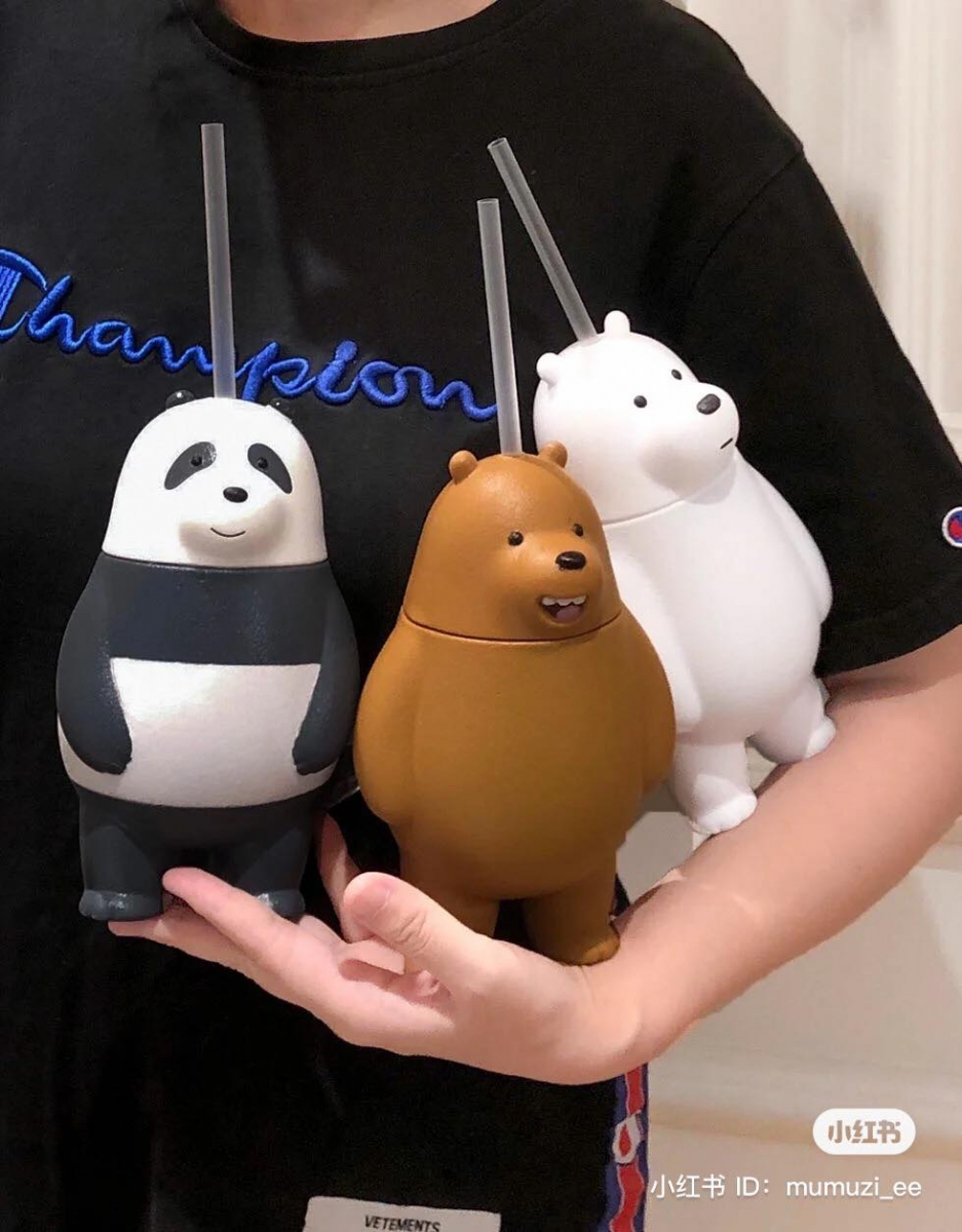 小红书上爆火的《咱们裸熊》冷水杯瞬间引起抢购潮
