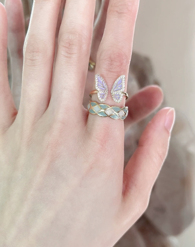 温柔的香芋紫色蝴蝶设计颜值真的绝了!