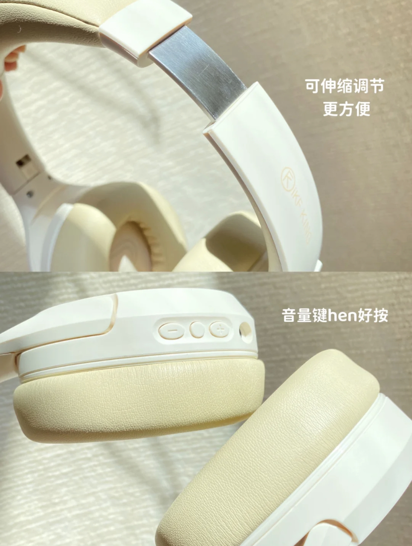耳罩机身非常有质感链接即可使用，续航能力还非常好哦！