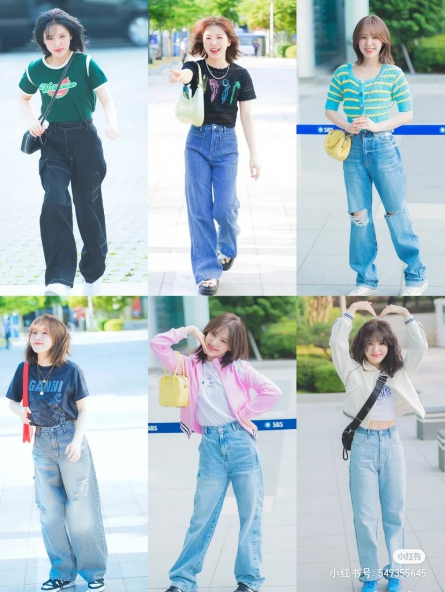 牛仔裤+T恤 也可以很时尚~