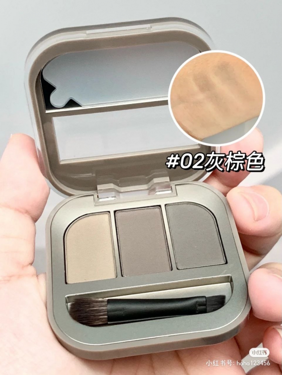 Judydoll 橘朵三色眉粉 02 灰棕色
