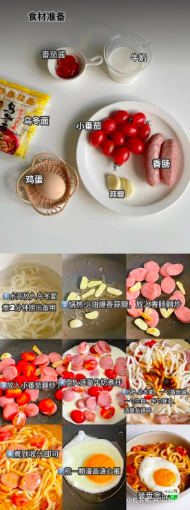 6、那不勒斯溏心蛋乌冬面