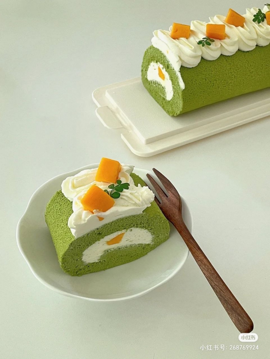 抹茶芒果蛋糕卷