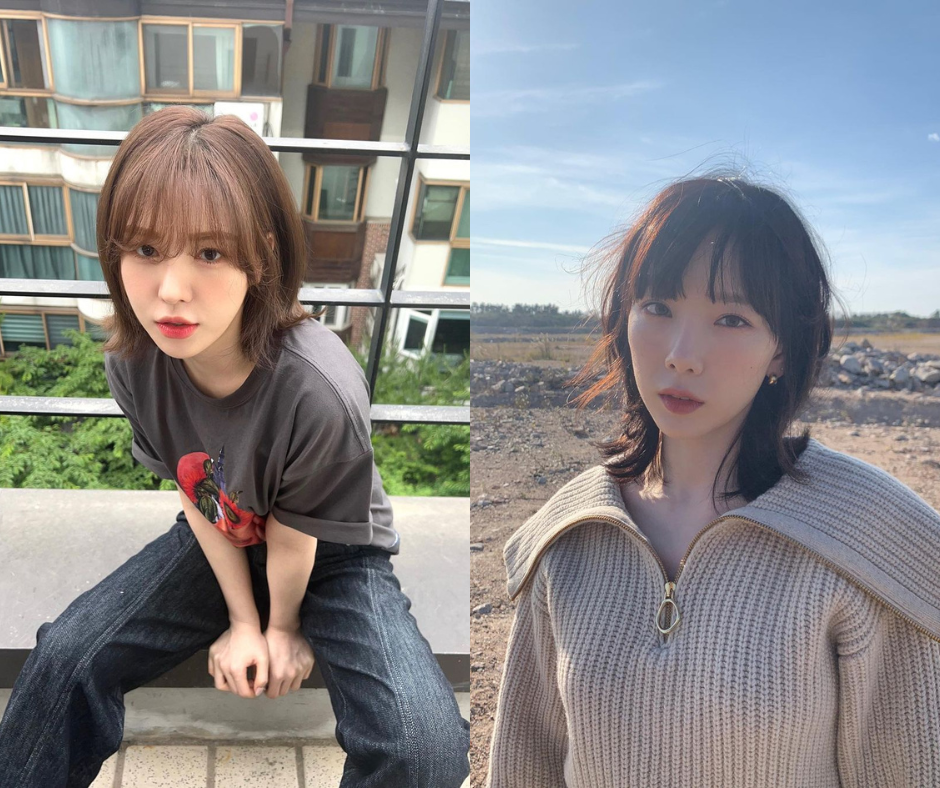 中短发狼尾层次剪