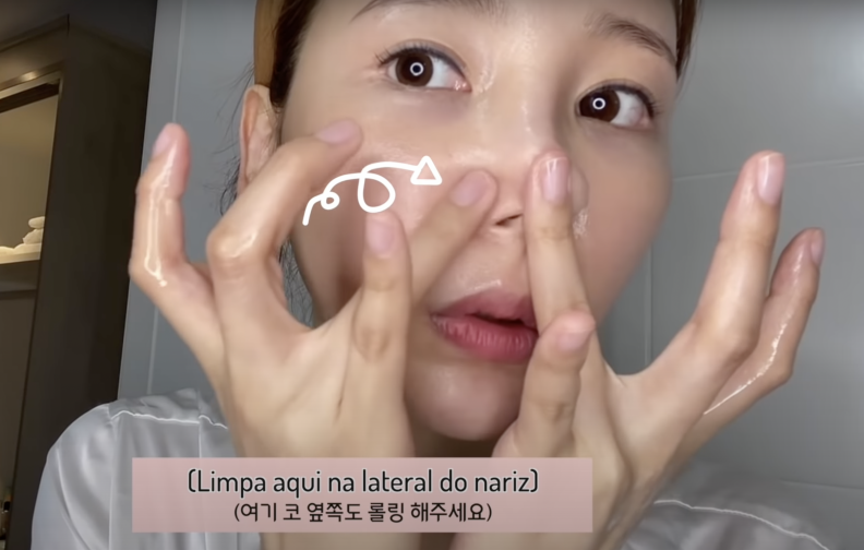 Step 2:鼻头重点打圈按摩