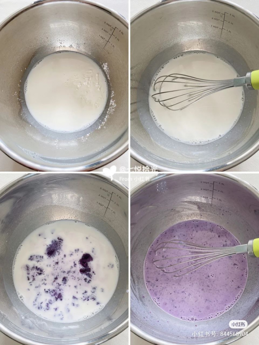 6、紫薯牛奶小方块 - 做法教程