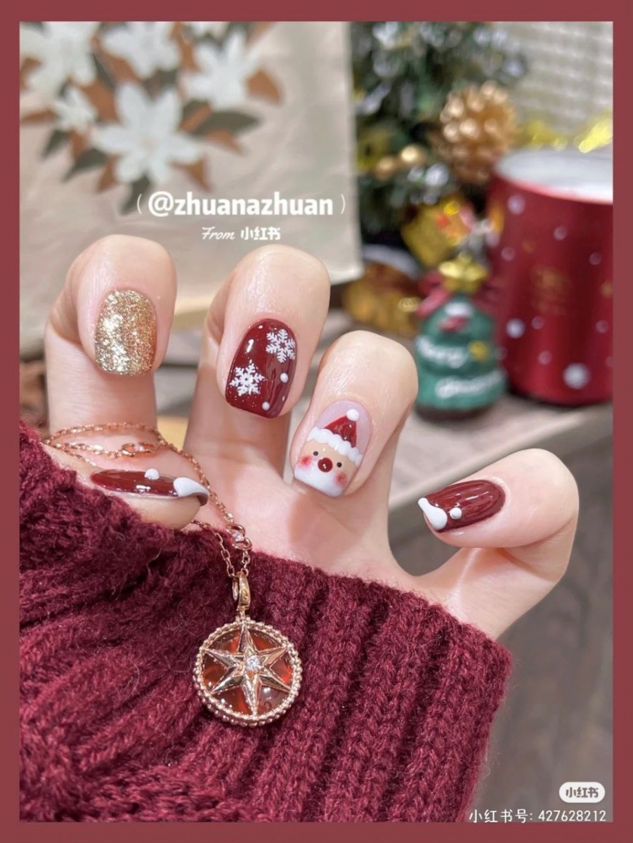 2022圣诞美甲图鉴|7款圣诞美甲高级优雅超有氛围感