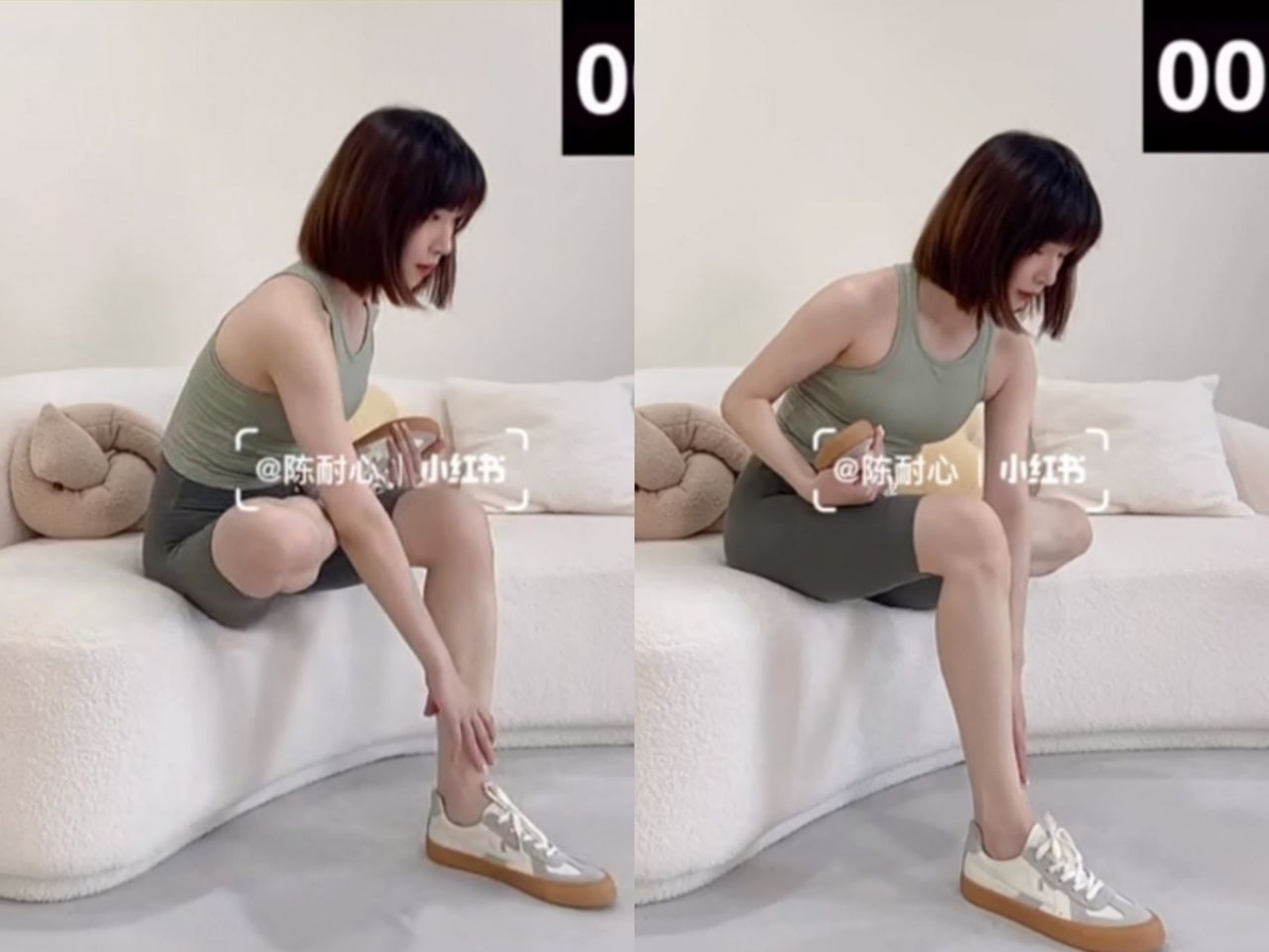 动作八:臀部拉伸