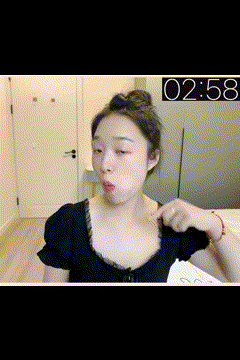 动作四：舌尖于右侧口腔打圈