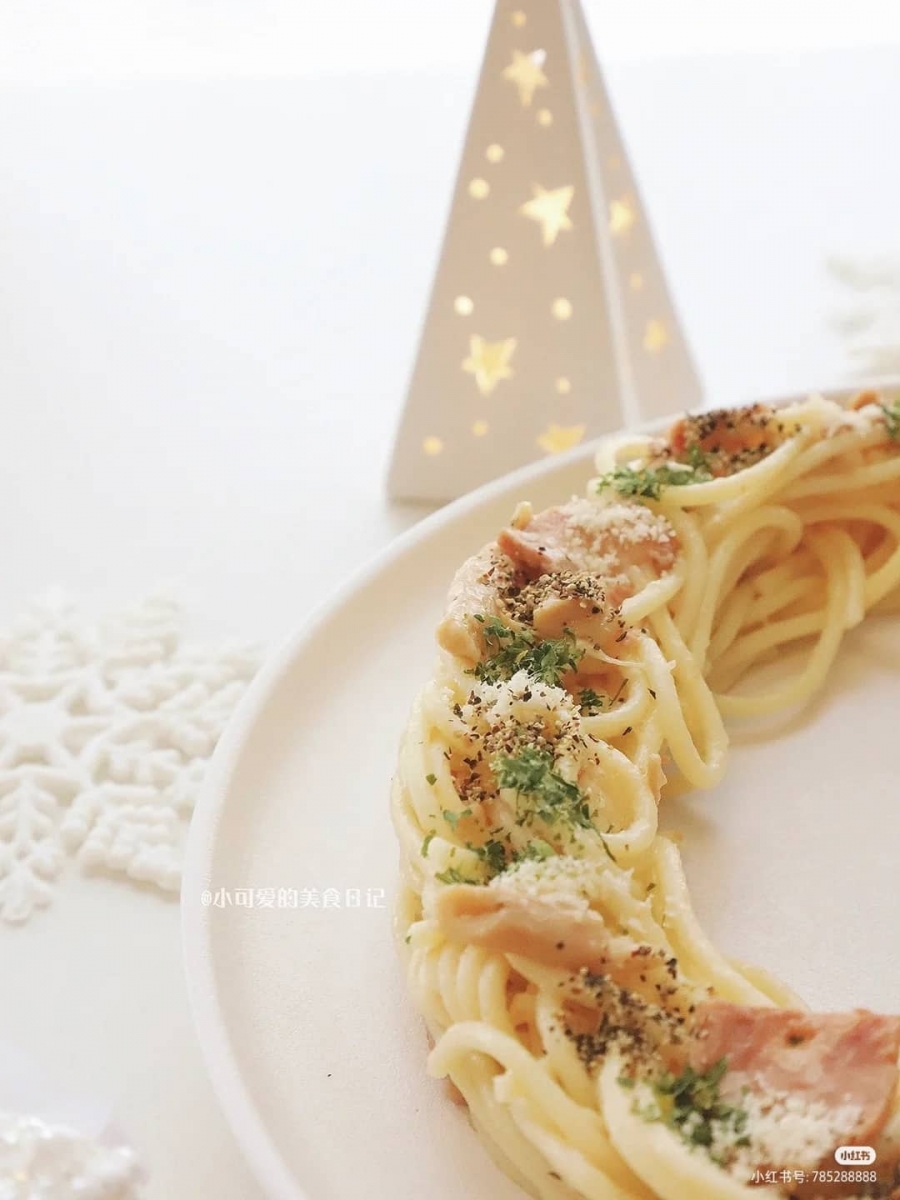 5、圣诞花环意大利面