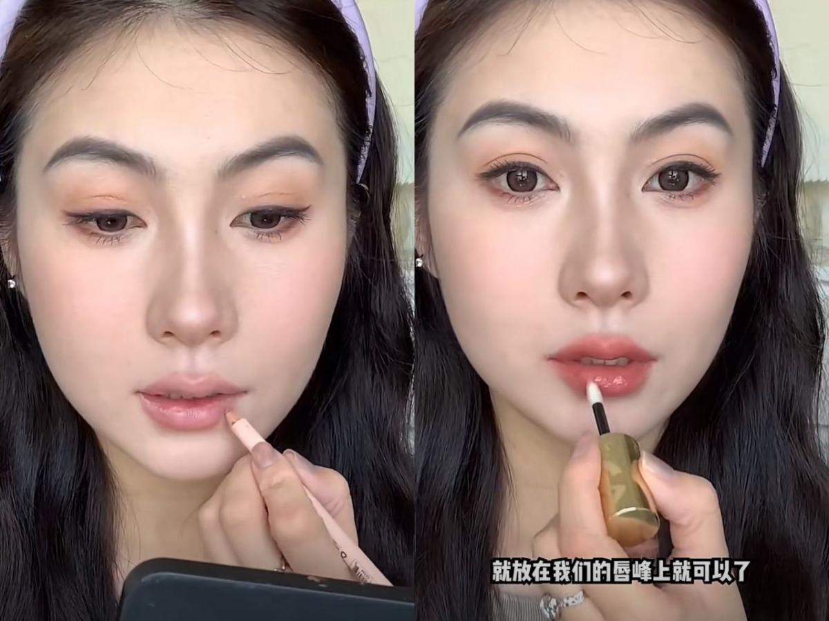最后上唇妆,「复古港风妆容」就完成啦~