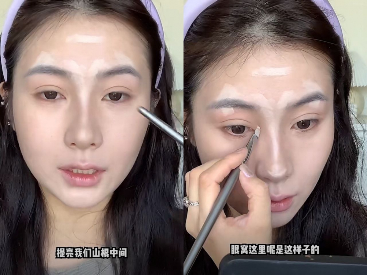 眼窝处则用双 C 画法提亮