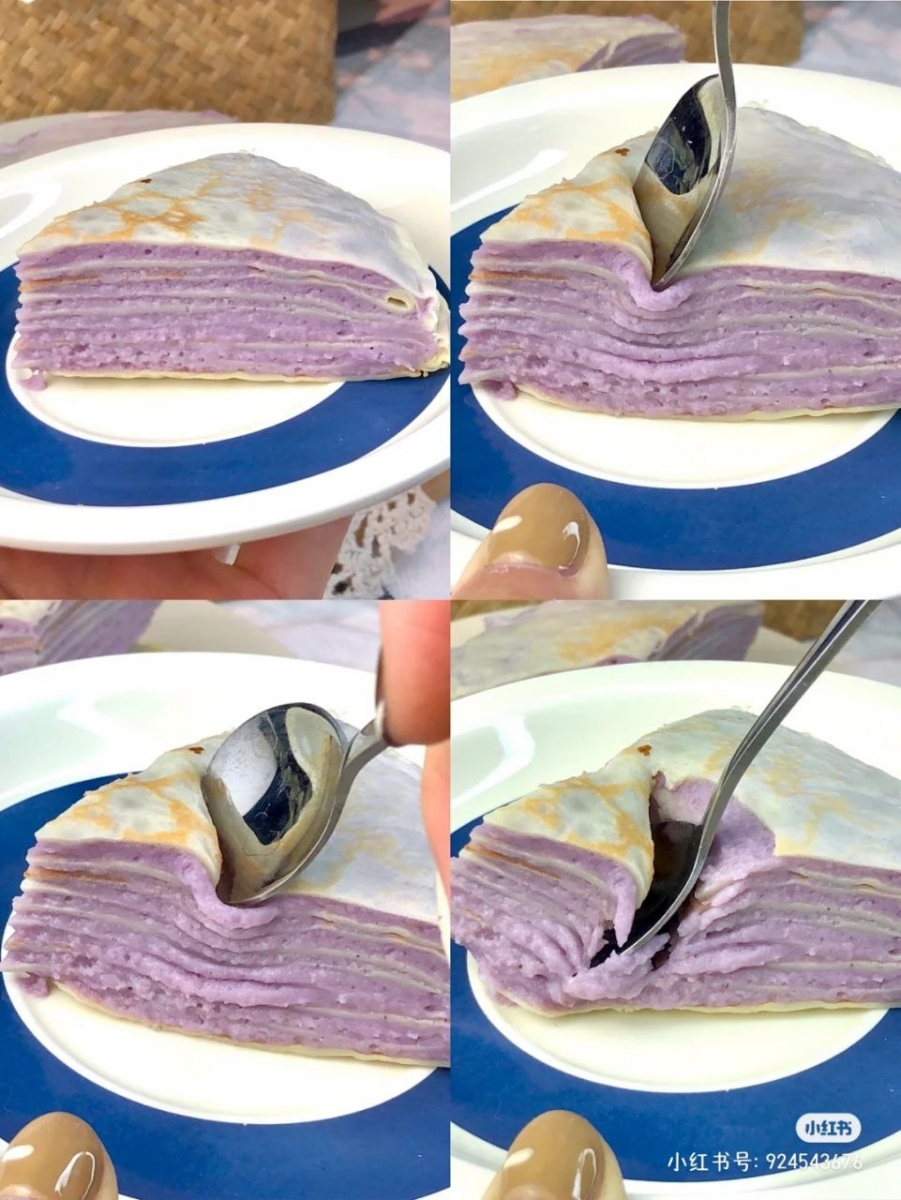 3、低卡芋泥千层