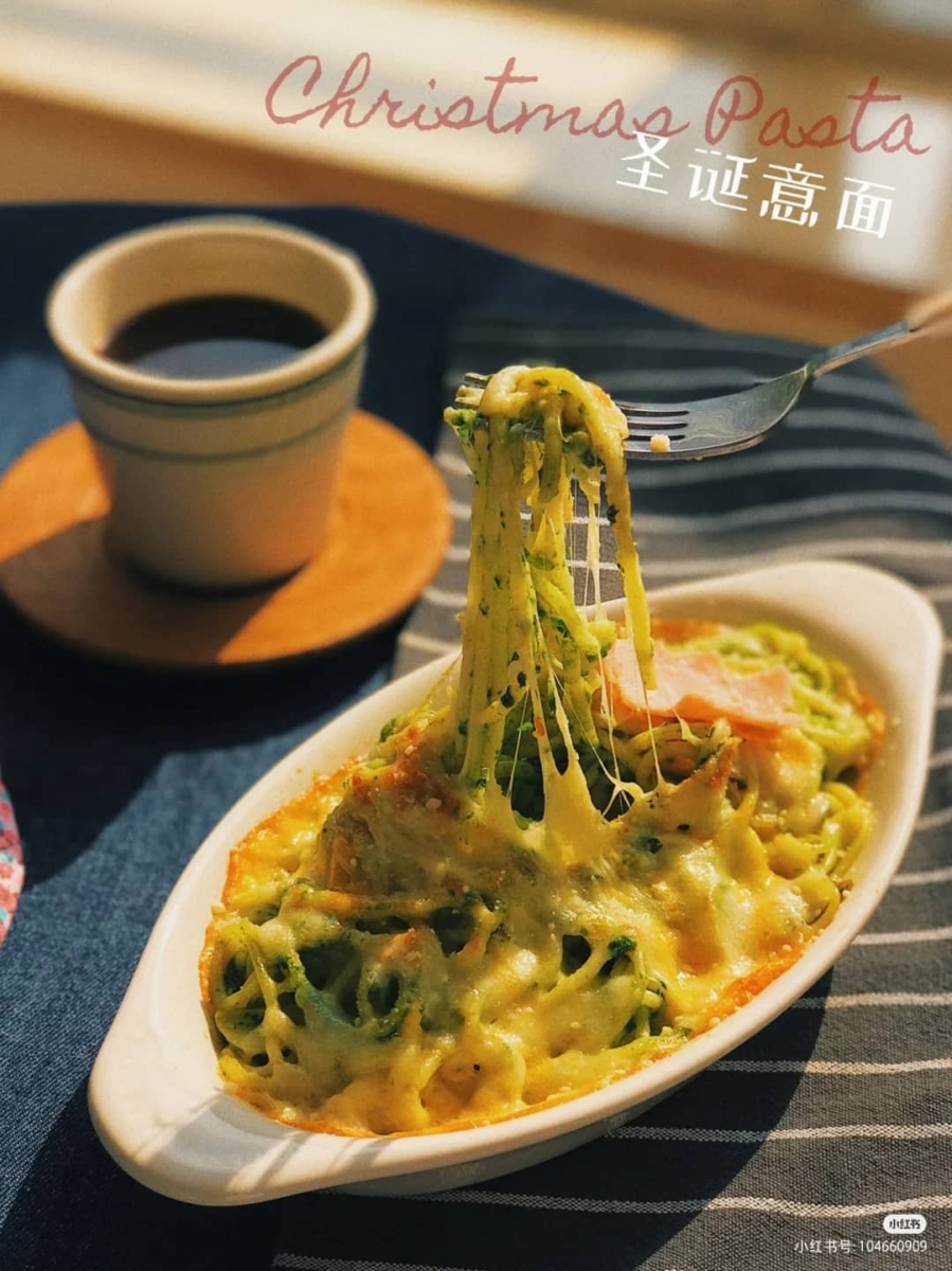 3、圣诞芝士焗意面