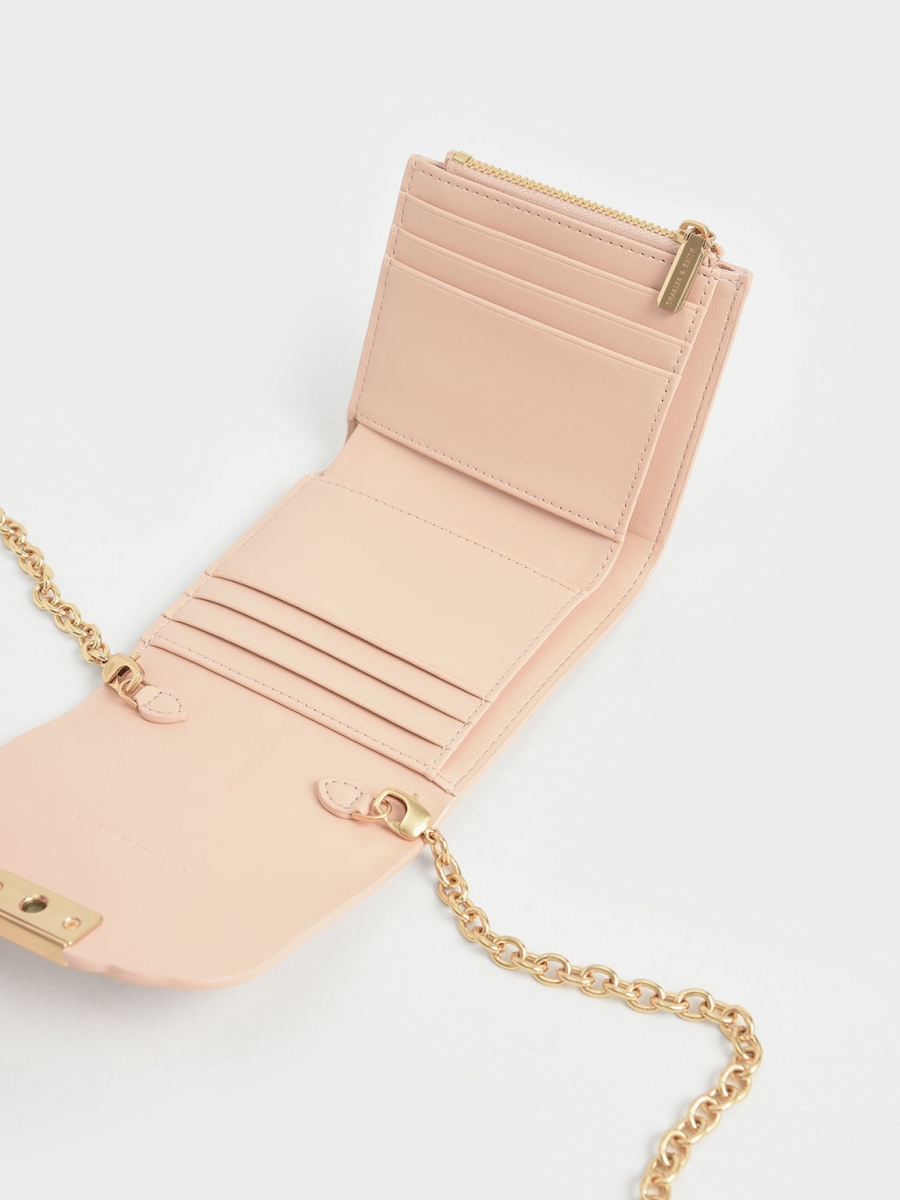 3、Brielle Panelled Short Wallet - Light Pink