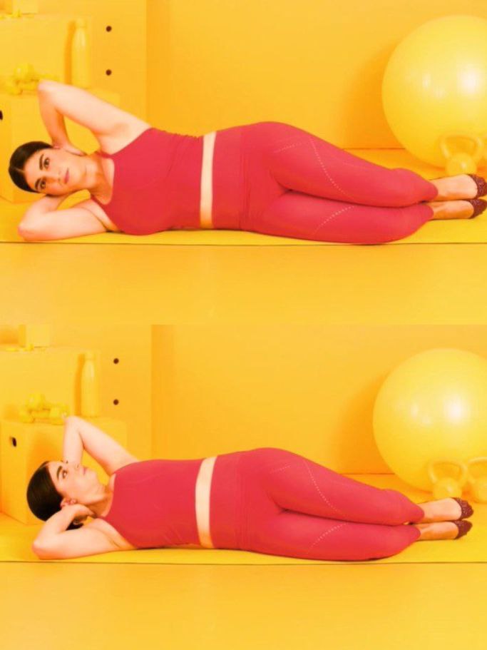 普拉提入门动作五:侧躺胸椎旋转伸展