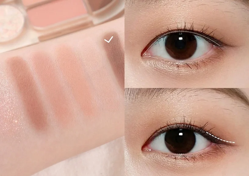 重点四:深色眼影晕染眼线