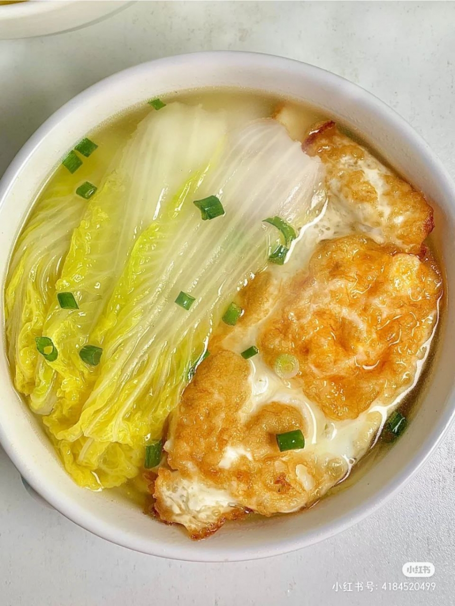 白菜煎蛋汤