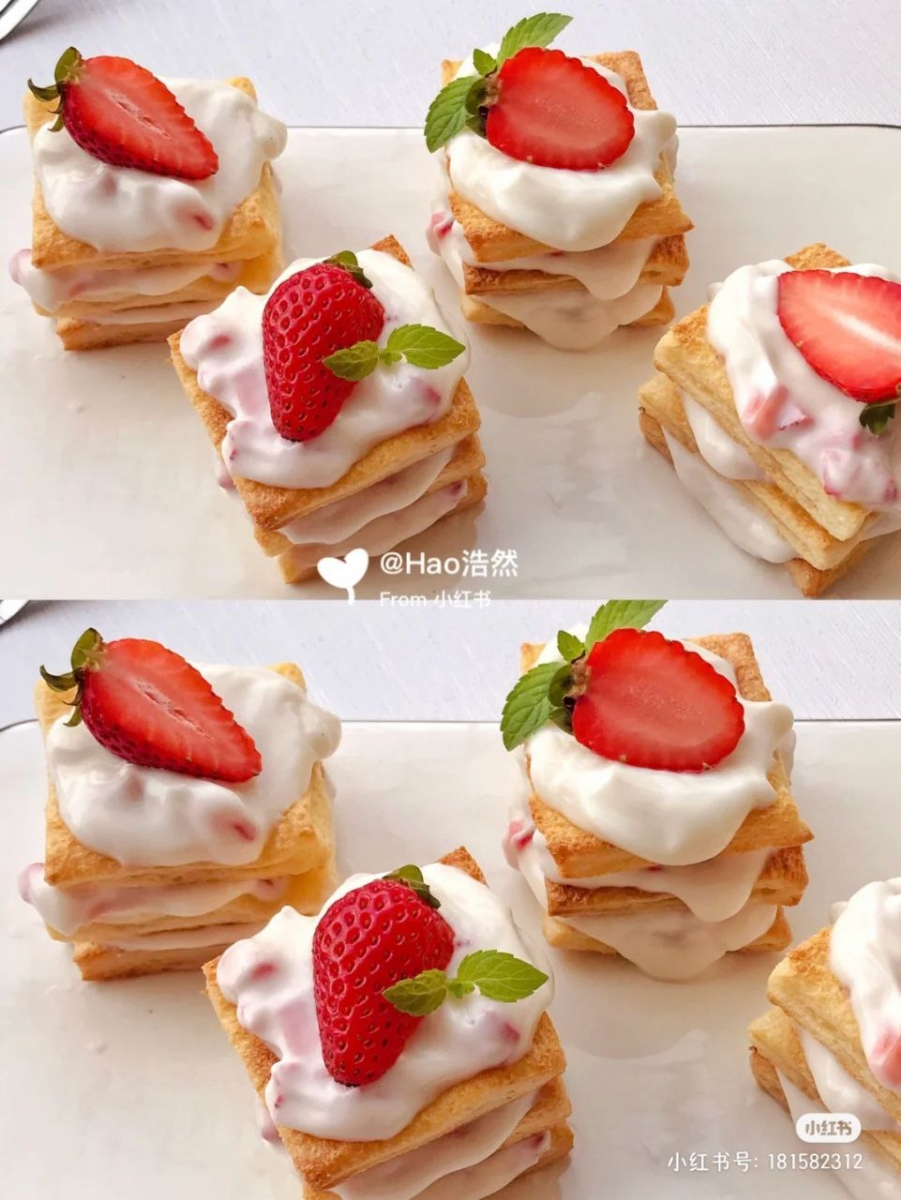 草莓酸奶三明治