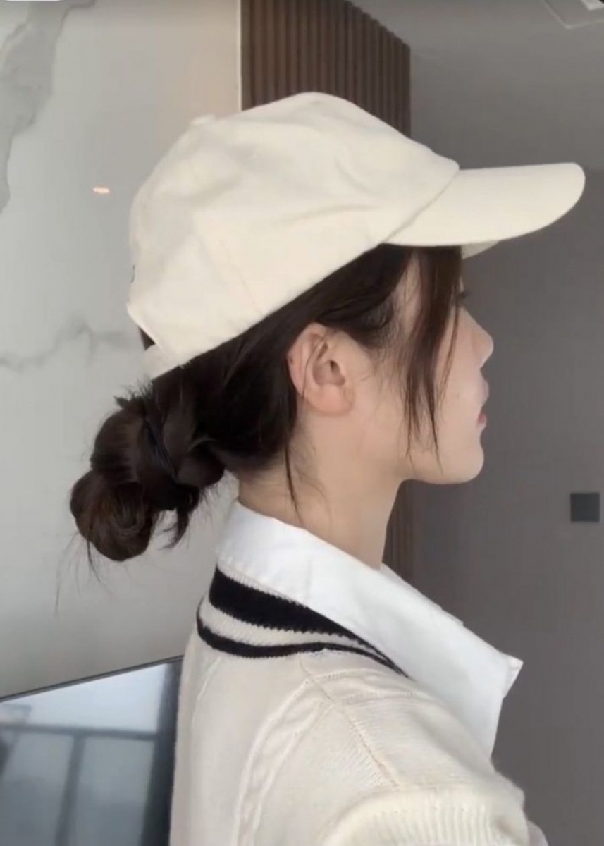 1、慵懒低丸子头