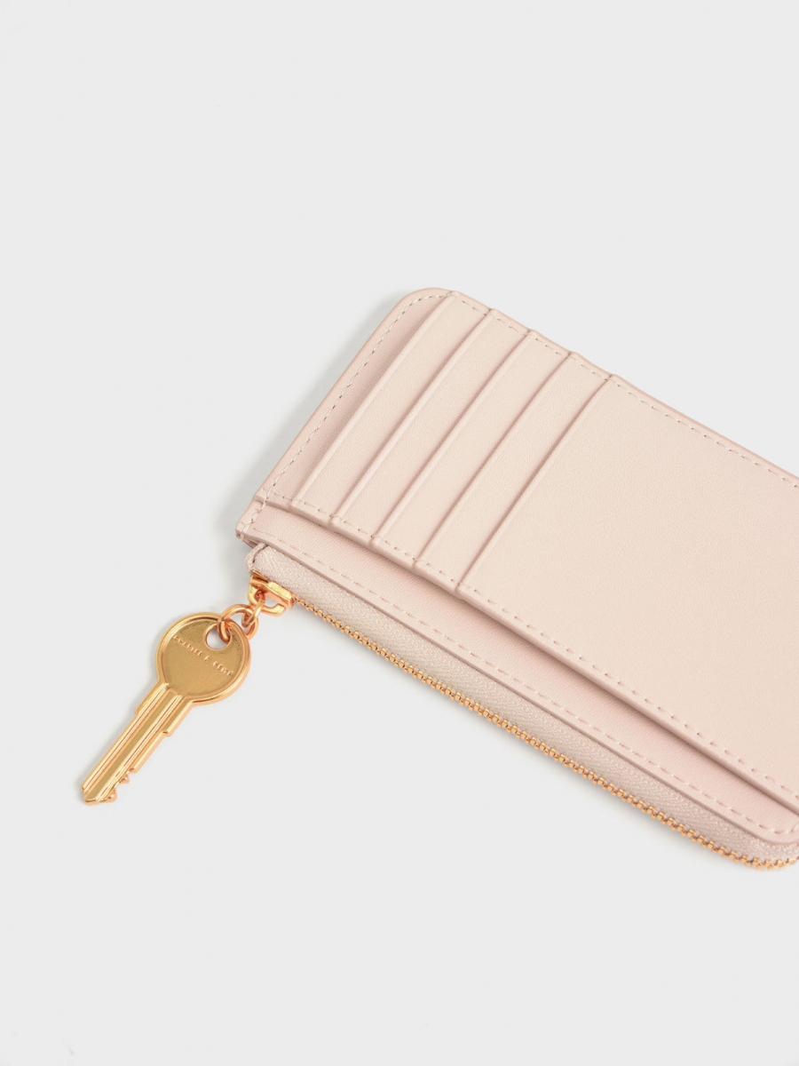 4、Zip-Around Mini Wallet - Light Pink