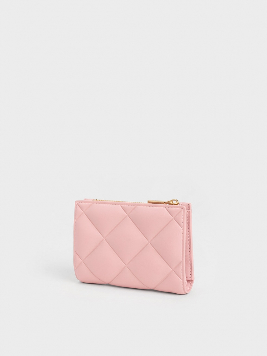 Gemma Quilted Cardholder - Light Pink
