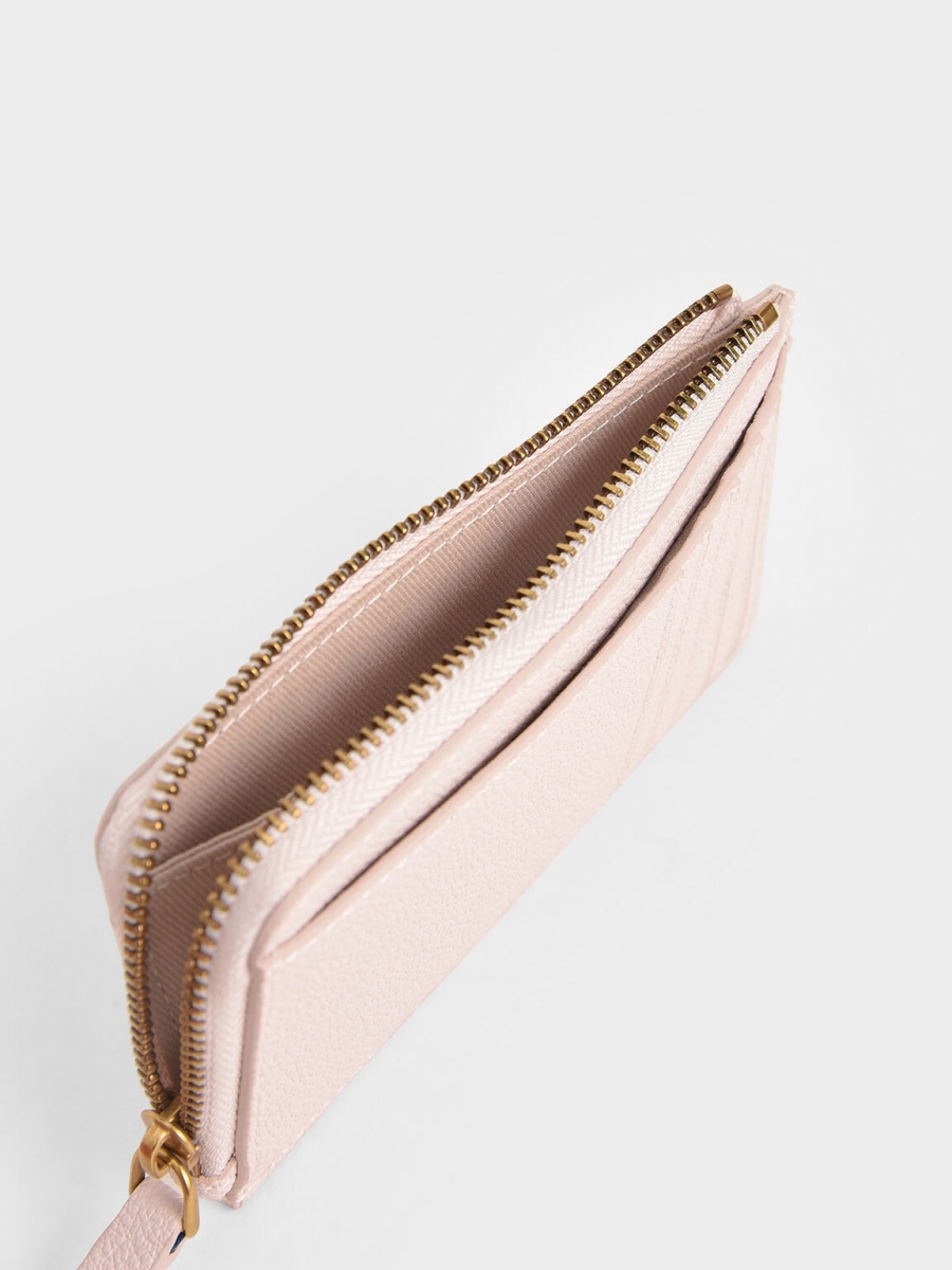 #Zip Card Holder - Pink