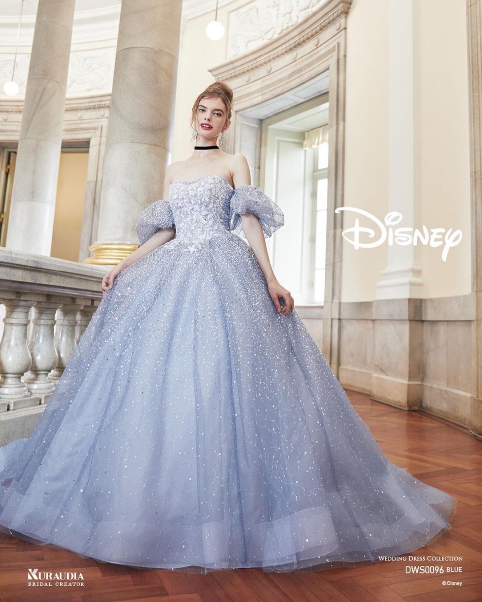 迪士尼公主婚纱 #2：灰姑娘梦幻蓝亮片婚纱